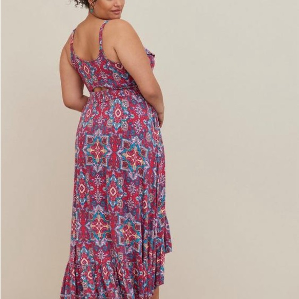 Torrid Ruffle High Low Jersey Dress - Picture 2 of 6